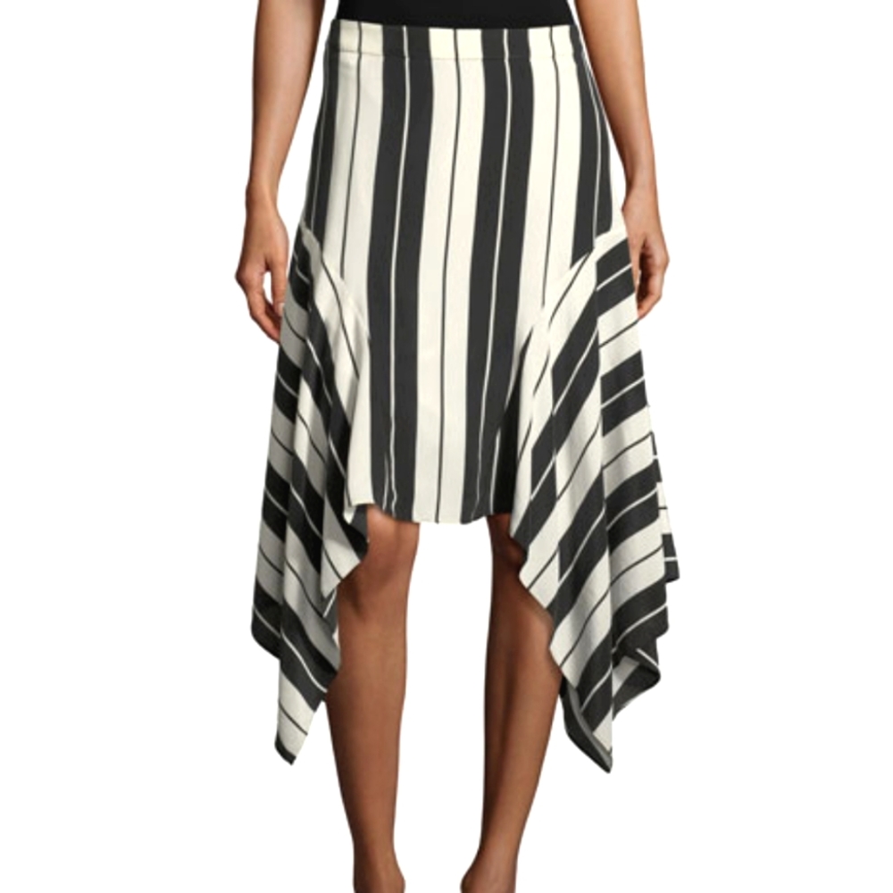 Joie Striped Silk Skirt Sz 2